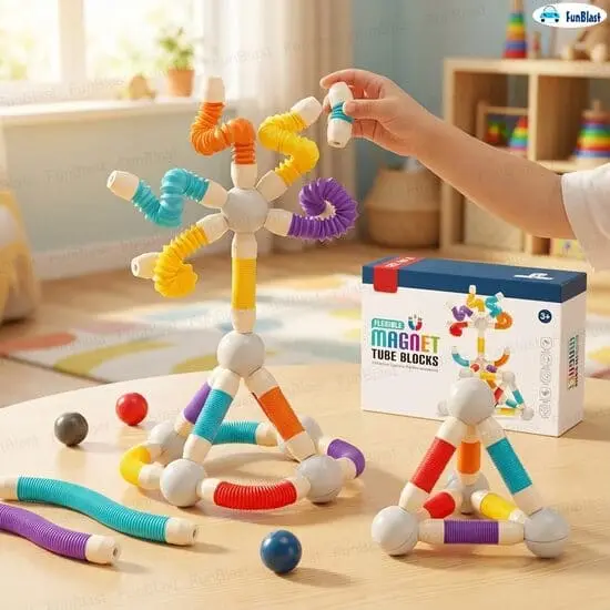 Flexible Magnetic Sticks Building Blocks For Kids
