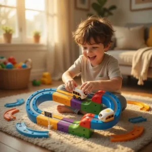 DIY Magnetic Blocks Track Set With Electric Train